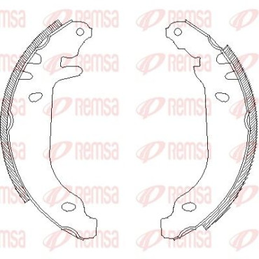 Тормозные колодки барабаны Remsa 416900