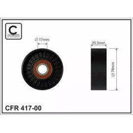 Ролик натяжний без кронштейна CAFFARO 41700