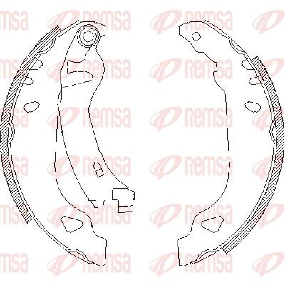 Тормозные колодки барабаны Remsa 417901