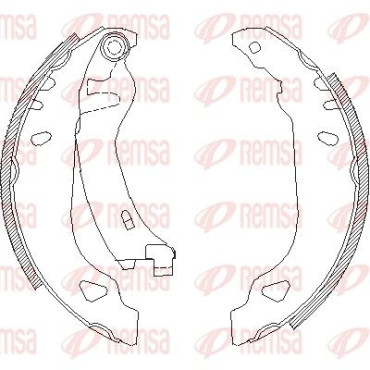 Тормозные колодки барабаны Remsa 417901