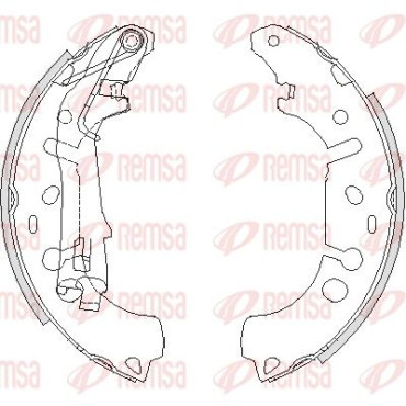Тормозные колодки барабаны Remsa 419200