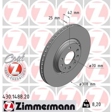 Диск тормозной ZIMMERMANN 430148820