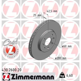 Диск тормозной ZIMMERMANN 430260020