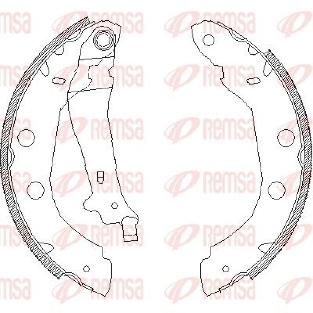 Тормозные колодки барабаны Remsa 441500