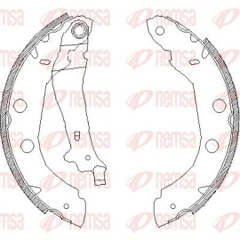 Тормозные колодки барабаны Remsa 441500