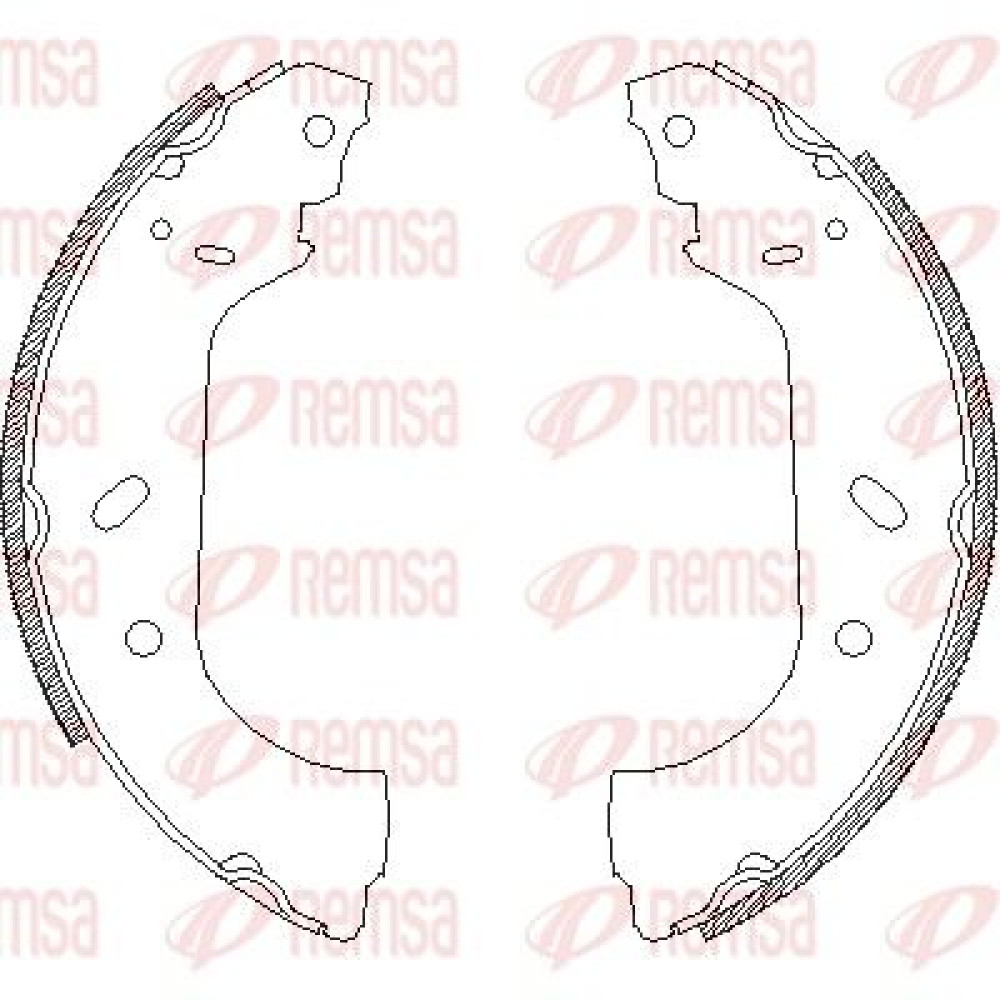 Тормозные колодки барабаны Remsa 441700