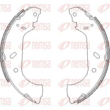 Тормозные колодки барабаны Remsa 441700