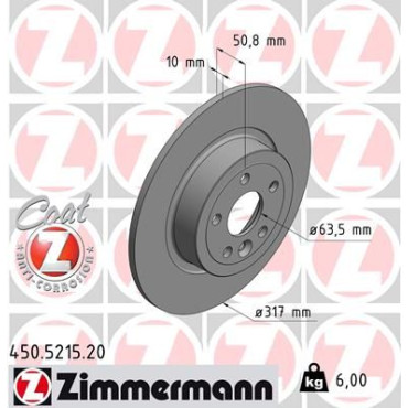 Диск гальмівний ZIMMERMANN 450521520