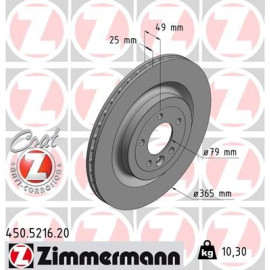 Диск тормозной ZIMMERMANN 450521620