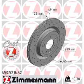 Диск тормозной ZIMMERMANN 450521652