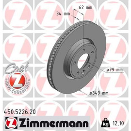 Диск тормозной ZIMMERMANN 450522620