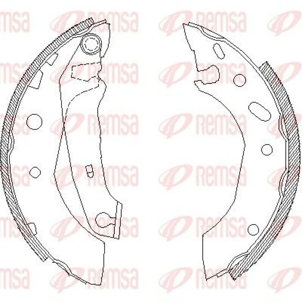 Тормозные колодки барабаны Remsa 450701