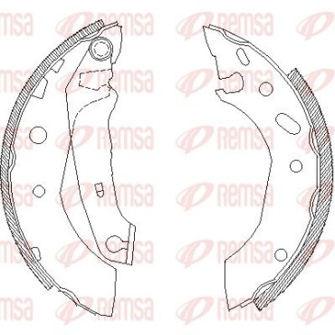 Тормозные колодки барабаны Remsa 450701