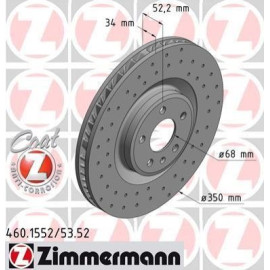Диск тормозной левый ZIMMERMANN 460155252