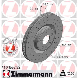 Диск гальмівний правий ZIMMERMANN 460155352