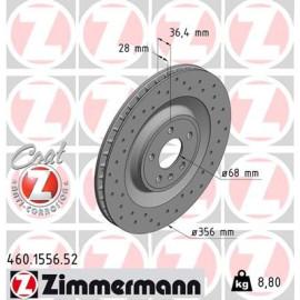 Диск гальмівний ZIMMERMANN 460155652