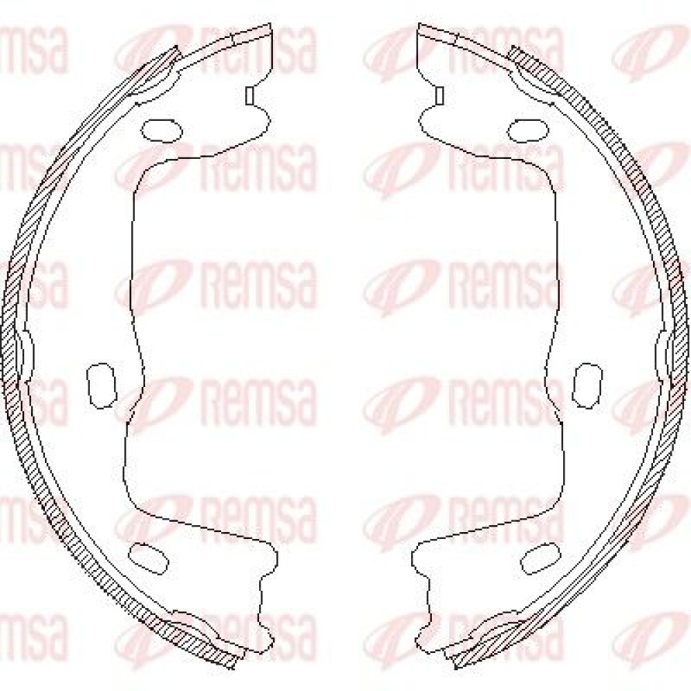 Тормозные колодки барабаны Remsa 465100