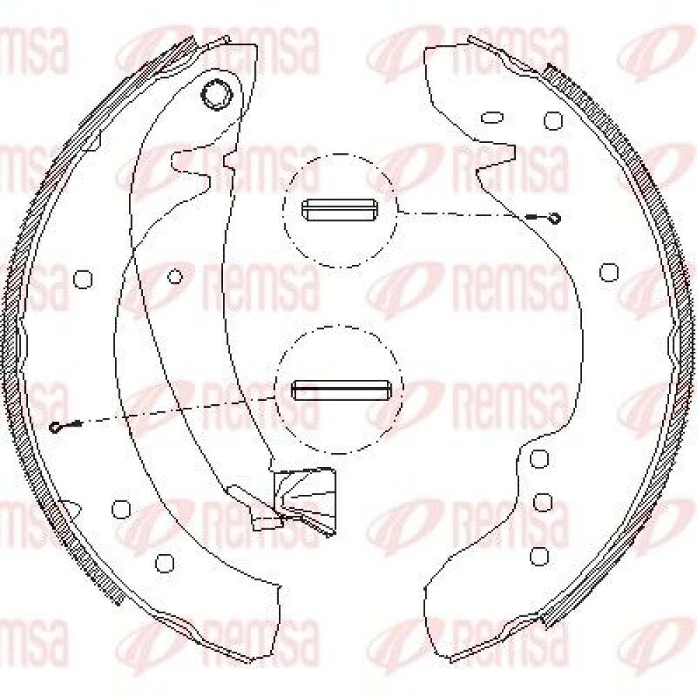 Тормозные колодки барабаны Remsa 471800