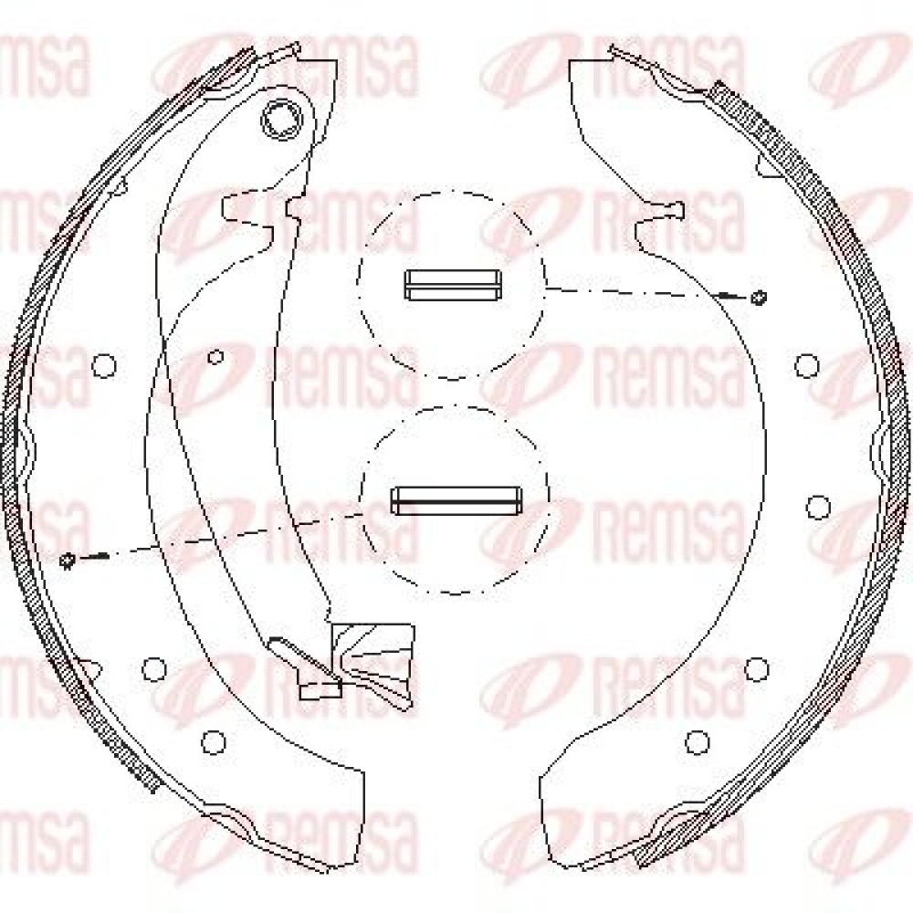 Тормозные колодки барабаны Remsa 471900