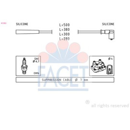 Комплект дротів запалення FACET 47252