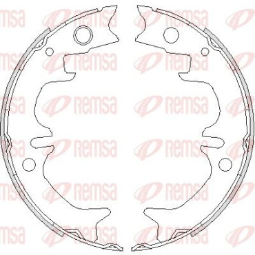 Тормозные колодки барабаны Remsa 473100