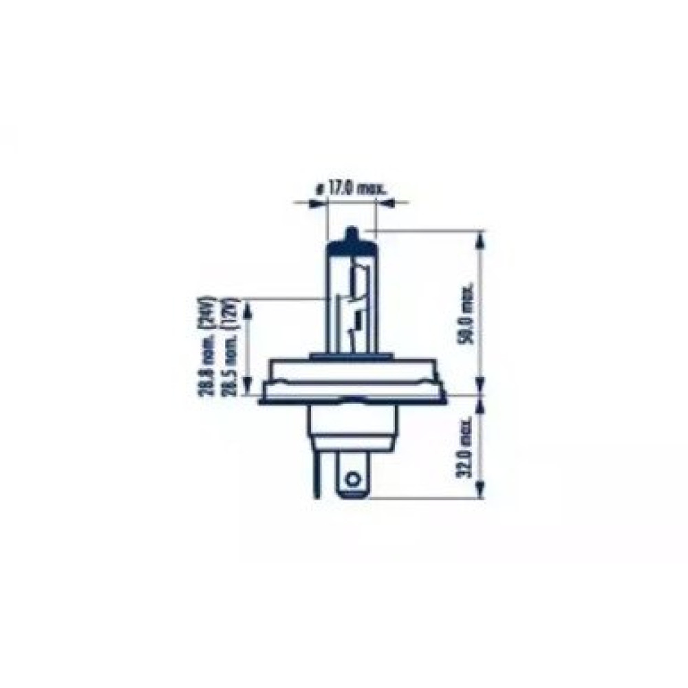 Автолампа R2 12V 45/40W P45t-4 Narva 48121