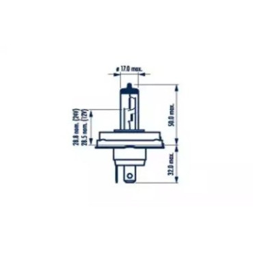 Автолампа R2 12V 45/40W P45t-4 Narva 48121