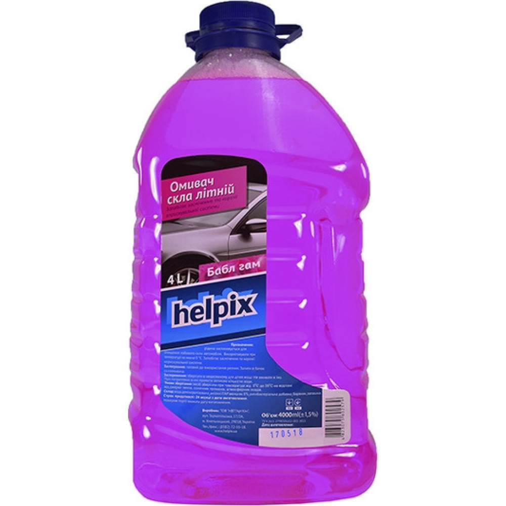 Омыватель стекла летний бабл гамм 4 л Helpix 4823075802579