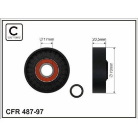 Ролик натяжний ременя поліклинового CAFFARO 48797