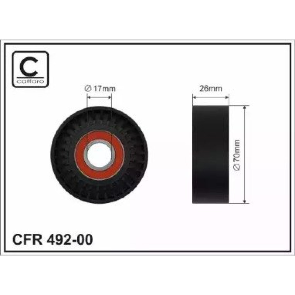 Ролик натяжителя ремня ГРМ CAFFARO 49200