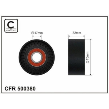Ролик без кронштейна CAFFARO 500380
