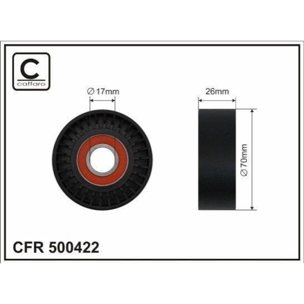 Ролик натяувача ременя CAFFARO 500422