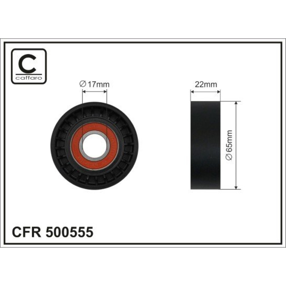 Ролик без кронштейна CAFFARO 500555