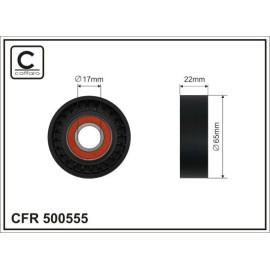 Ролик без кронштейна CAFFARO 500555