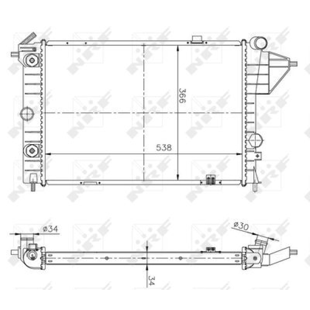 Радиатор охлаждения двигателя NRF 513508a