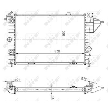 Радіатор охолодження двигуна NRF 513508a