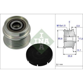 Муфта поліклинового VW AUDI 19TDI 93- [90/120A] INA 535000510