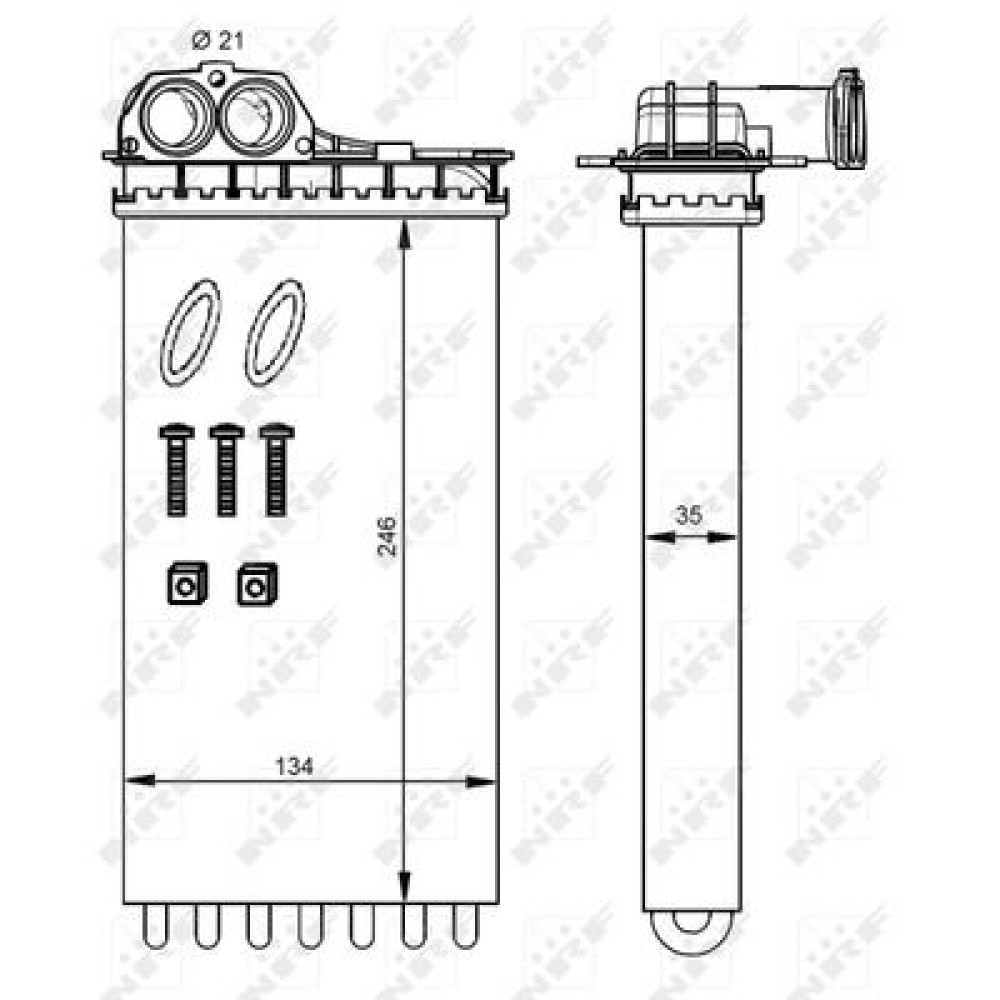 Радиатор обогревателя NRF 54332