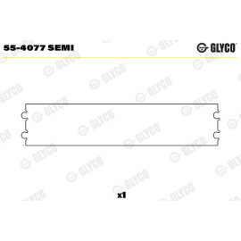 Комплект вкладышей двигателя Glyco 554077semi