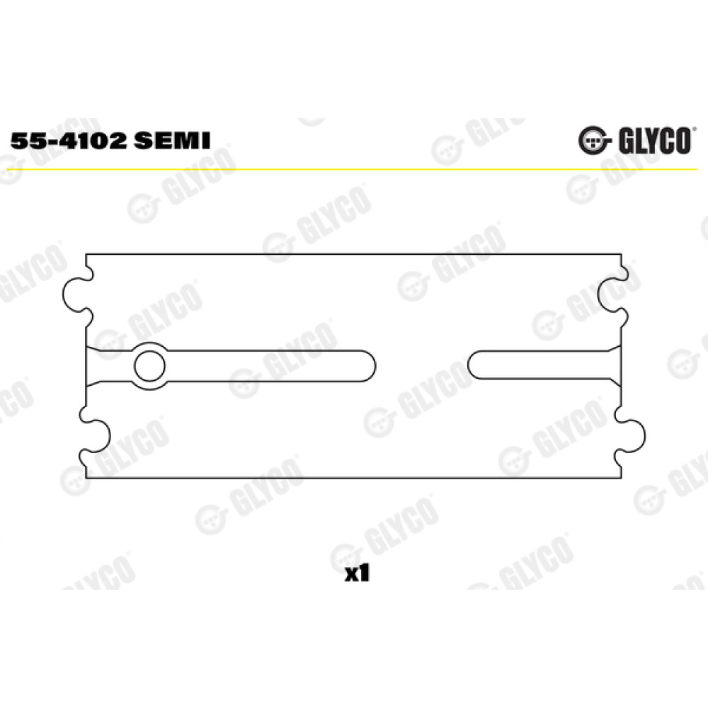 Втулка шатуна з вуглецевої сталі Glyco 554102semi
