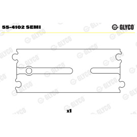 Втулка шатуна з вуглецевої сталі Glyco 554102semi