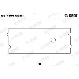 Втулка шатуна з вуглецевої сталі Glyco 554190semi
