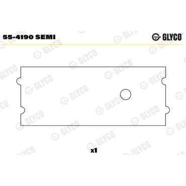 Втулка шатуна з вуглецевої сталі Glyco 554190semi