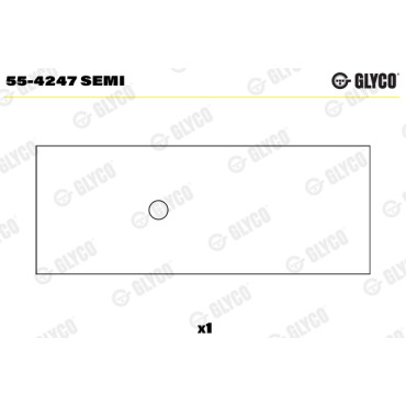 Комплект вкладишів двигуна Glyco 554247semi