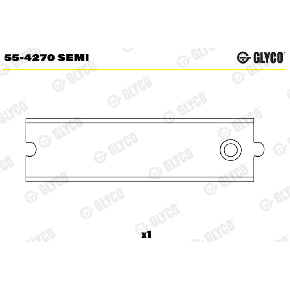 Втулка шатуна з вуглецевої сталі Glyco 554270semi