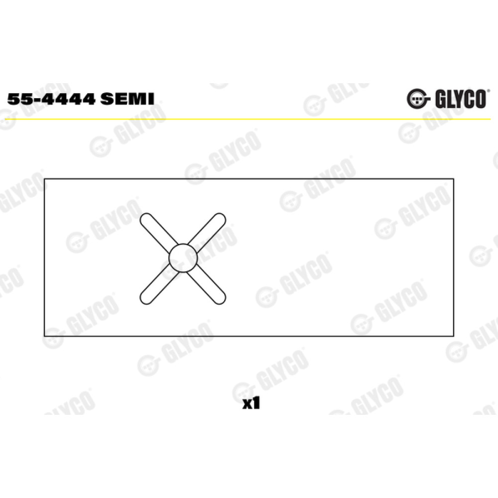 Комплект вкладышей двигателя Glyco 554444semi