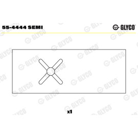 Комплект вкладышей двигателя Glyco 554444semi