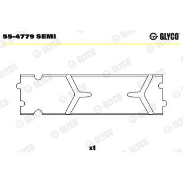 Втулки шатунові Glyco 554779semi