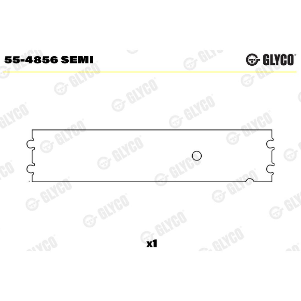 Комплект вкладишів двигуна Glyco 554856semi