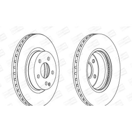CHAMPION 562386ch Тормозной диск передний комплект 2шт CHAMPION 562386ch